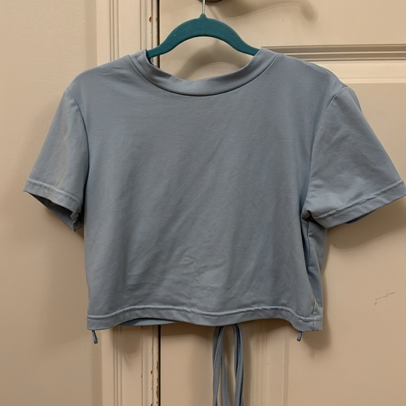 Forever 21 blue shirt with back cutout, Medium - Picture 2 of 3